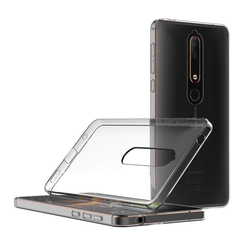 MaiJin Case for Nokia 6.1 (5.5 inch) MaiJin Soft TPU Rubber Gel Bumper Transparent Back Cover - Image 4